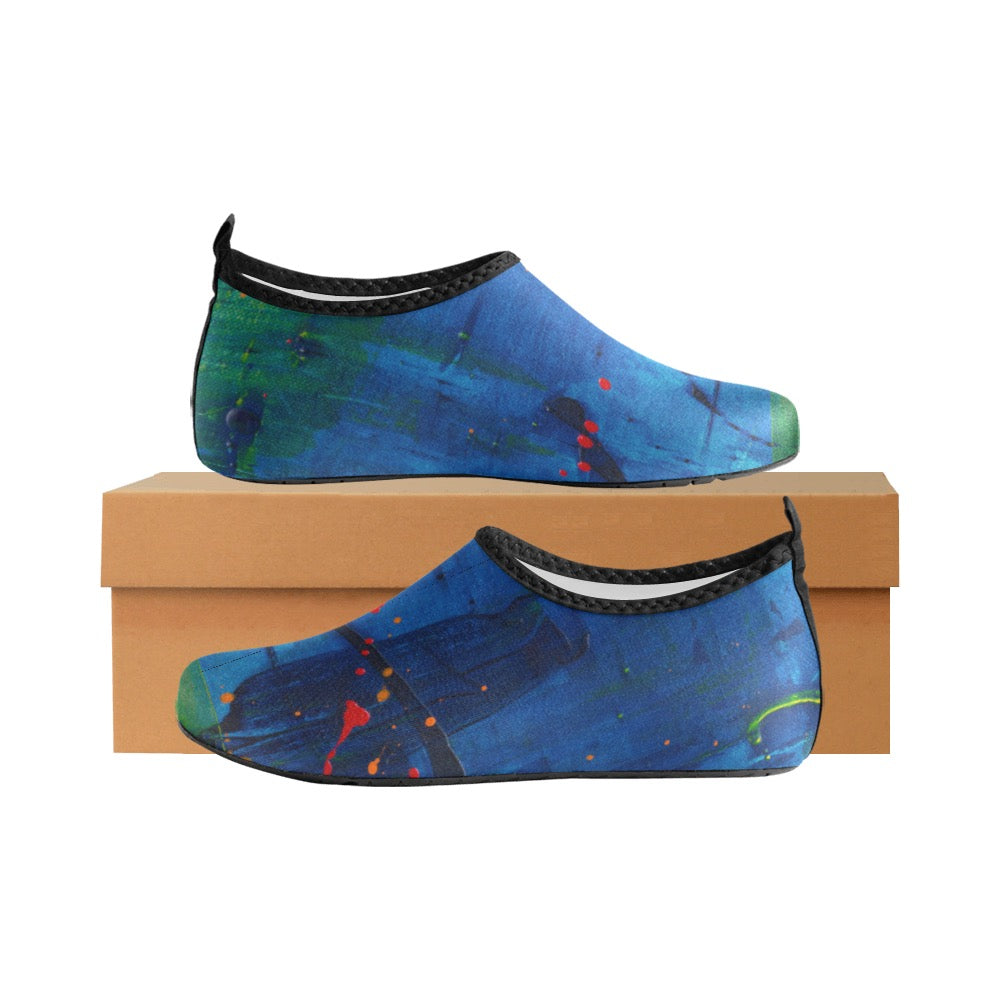 Blue Canvas Men's Slip-On Water Shoes