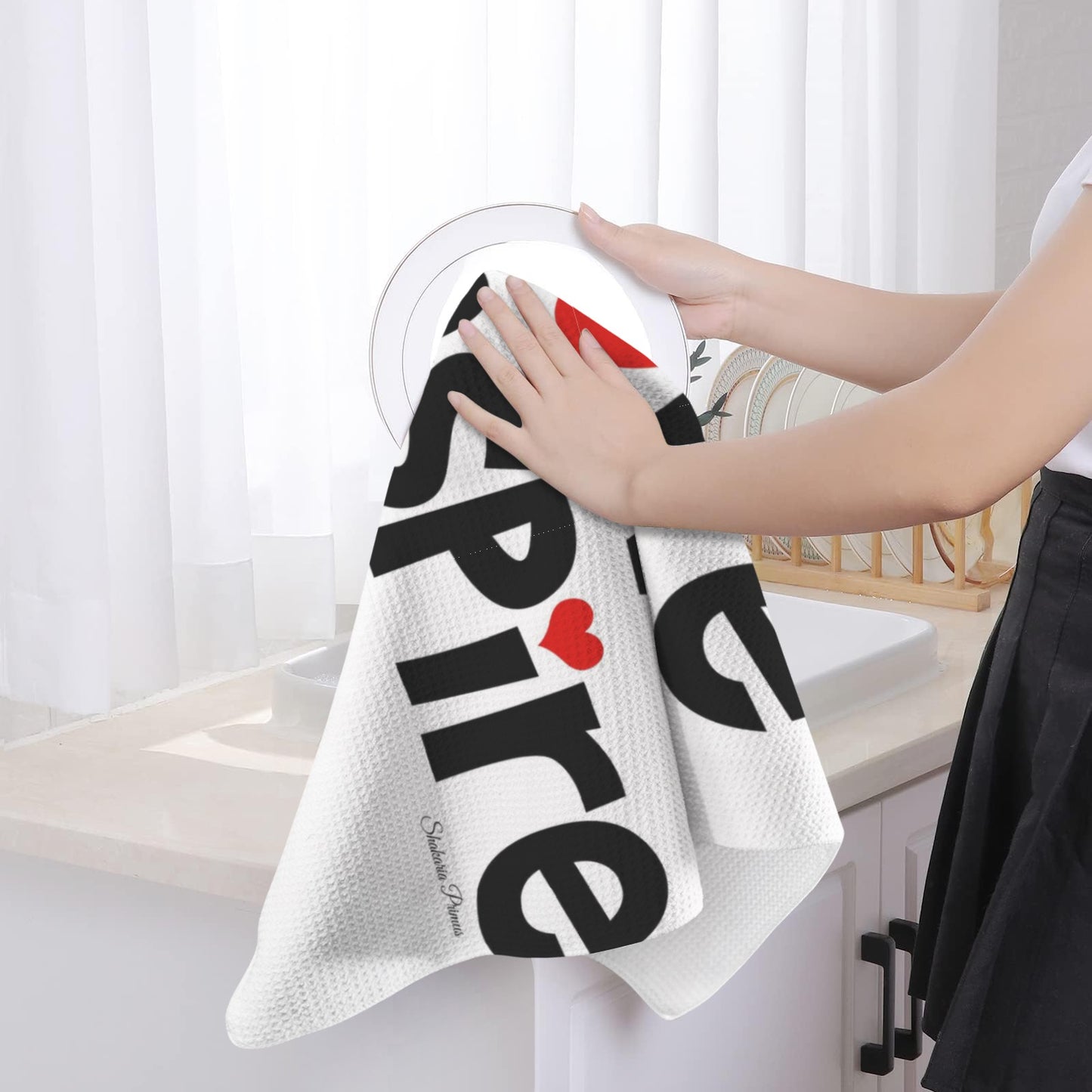 Teach Love Inspire Kitchen Towel 40x60cm (One Side&2-Pack)