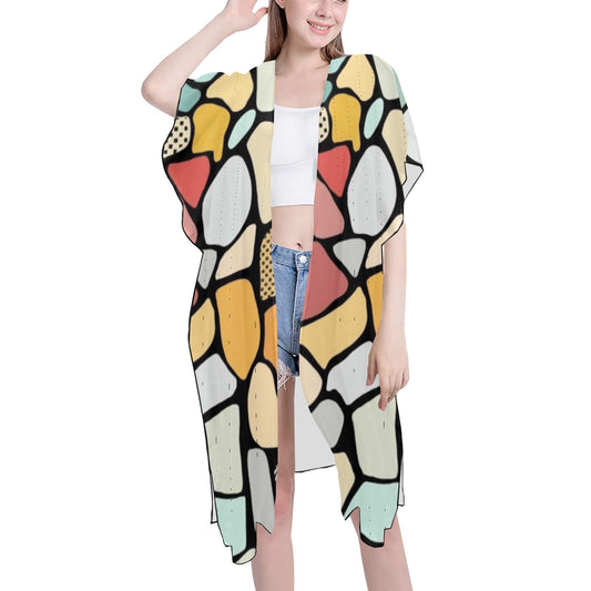 Colorful Stones Chiffon Cover Ups