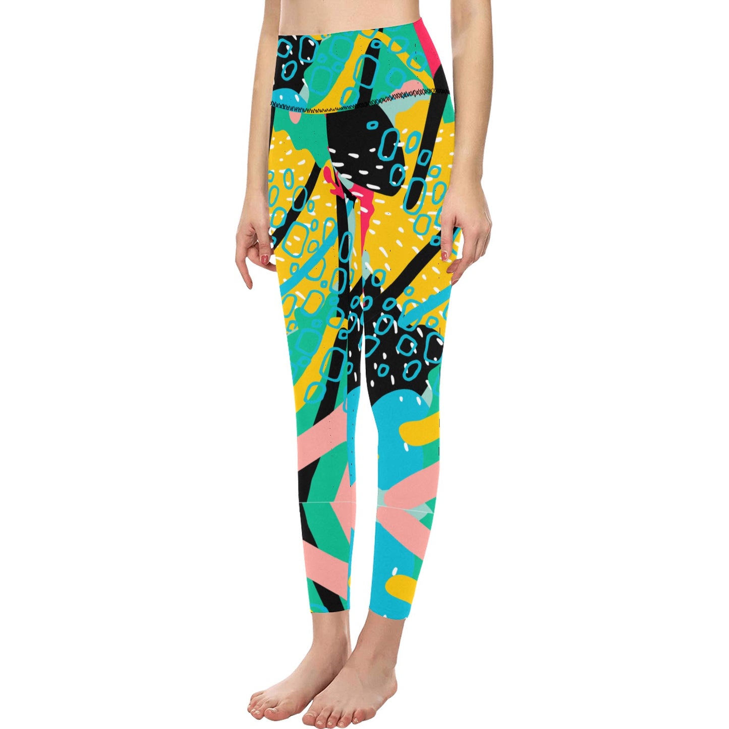 Colorful Water High-Waisted Leggings