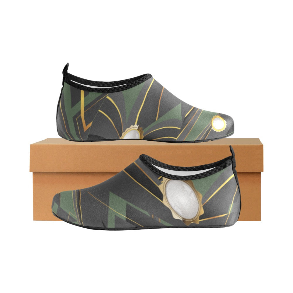 Green Army Abstract Kids' Slip-On Water Shoes