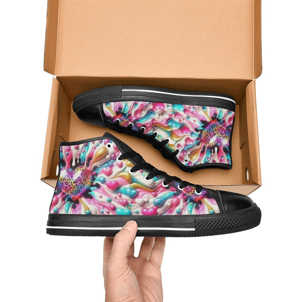 Candy Coated Hearts Kids' High Top Shoes