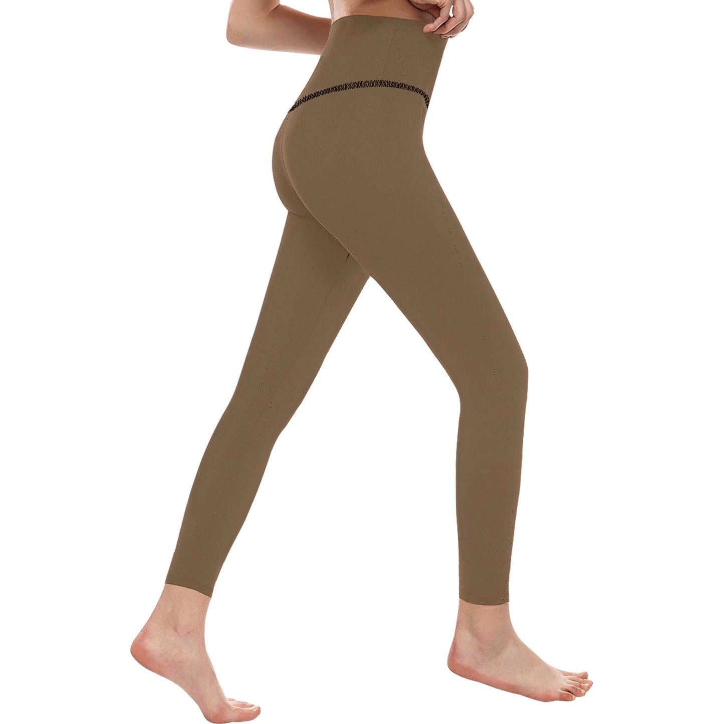 Brown High-Waisted Leggings