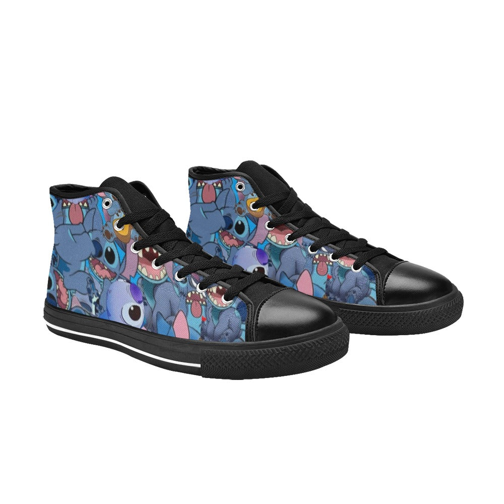 Stitch Collage Kids' High Top Shoes