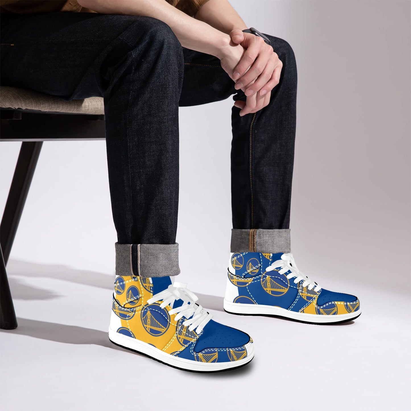 Golden State Warriors Men's High Top Sneakers