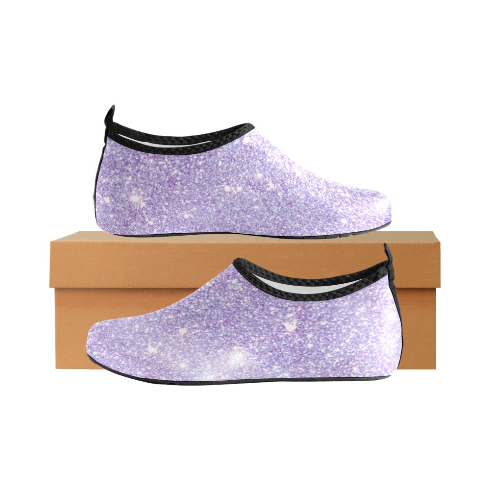 Purple Shimmer Kids' Slip-On Water Shoes