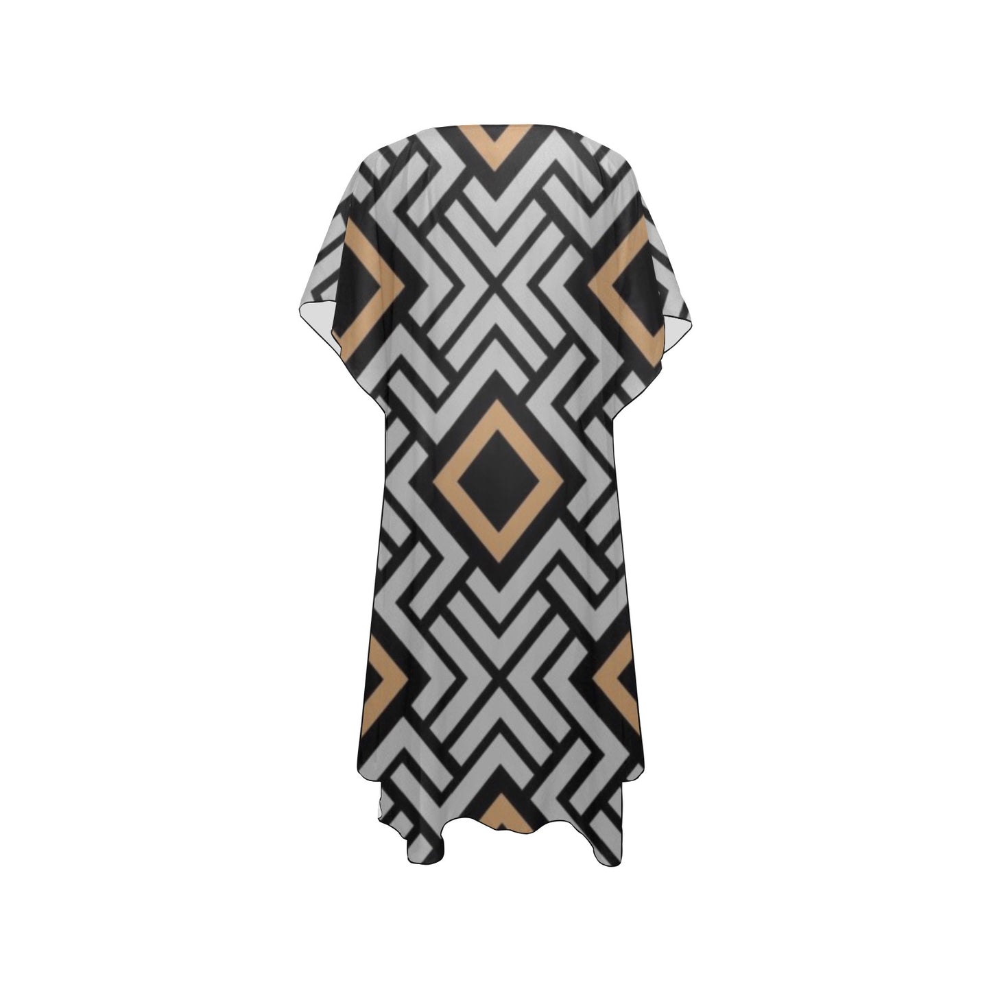 Gold and Black Lines Chiffon Cover Ups