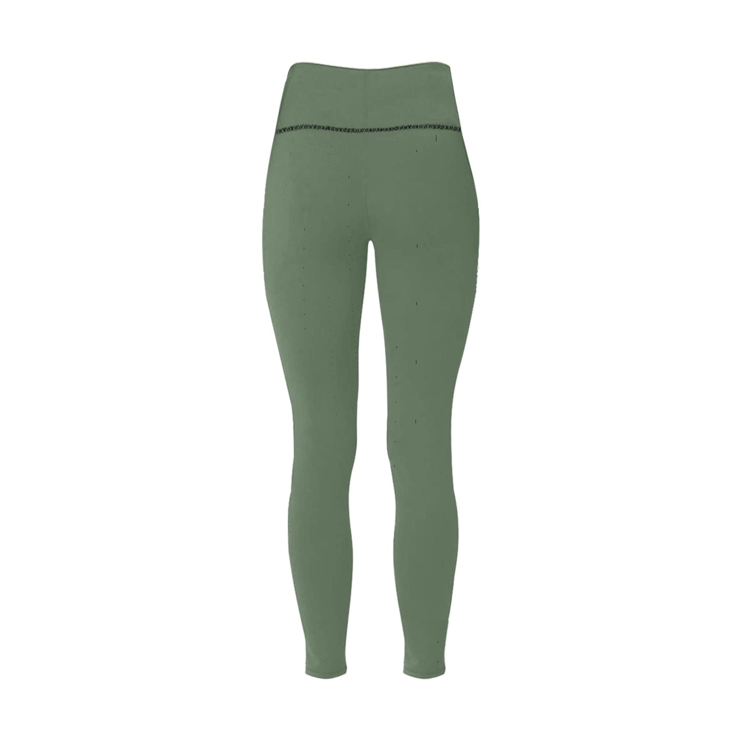 Army Green High-Waisted Leggings