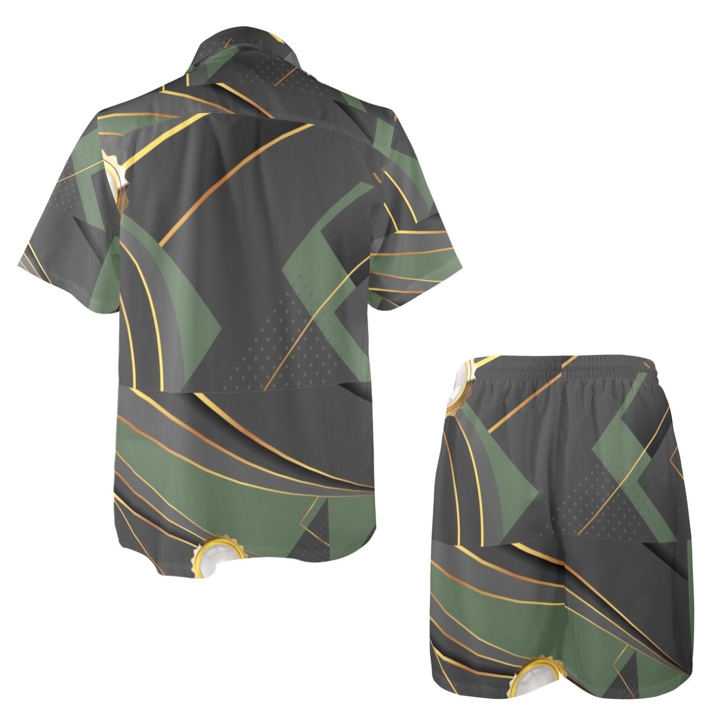 Green Abstract Men's Outfit