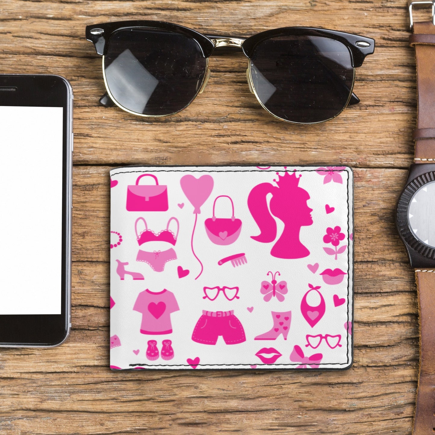 Barbie Unisex Bifold Wallet with Multi Slots