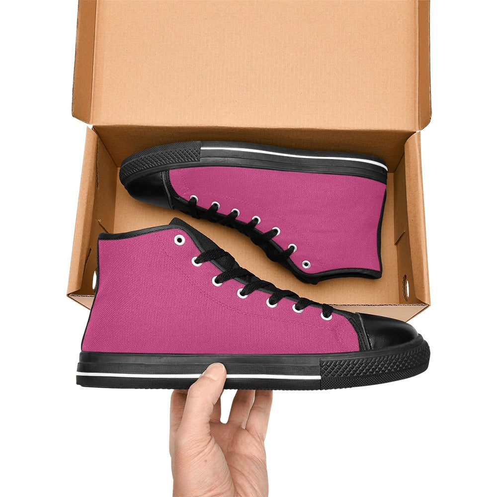 Plum Men's High Top Shoes