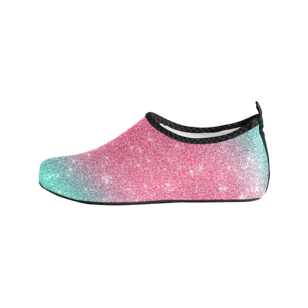 Teal and Pink Kids' Slip-On Water Shoes