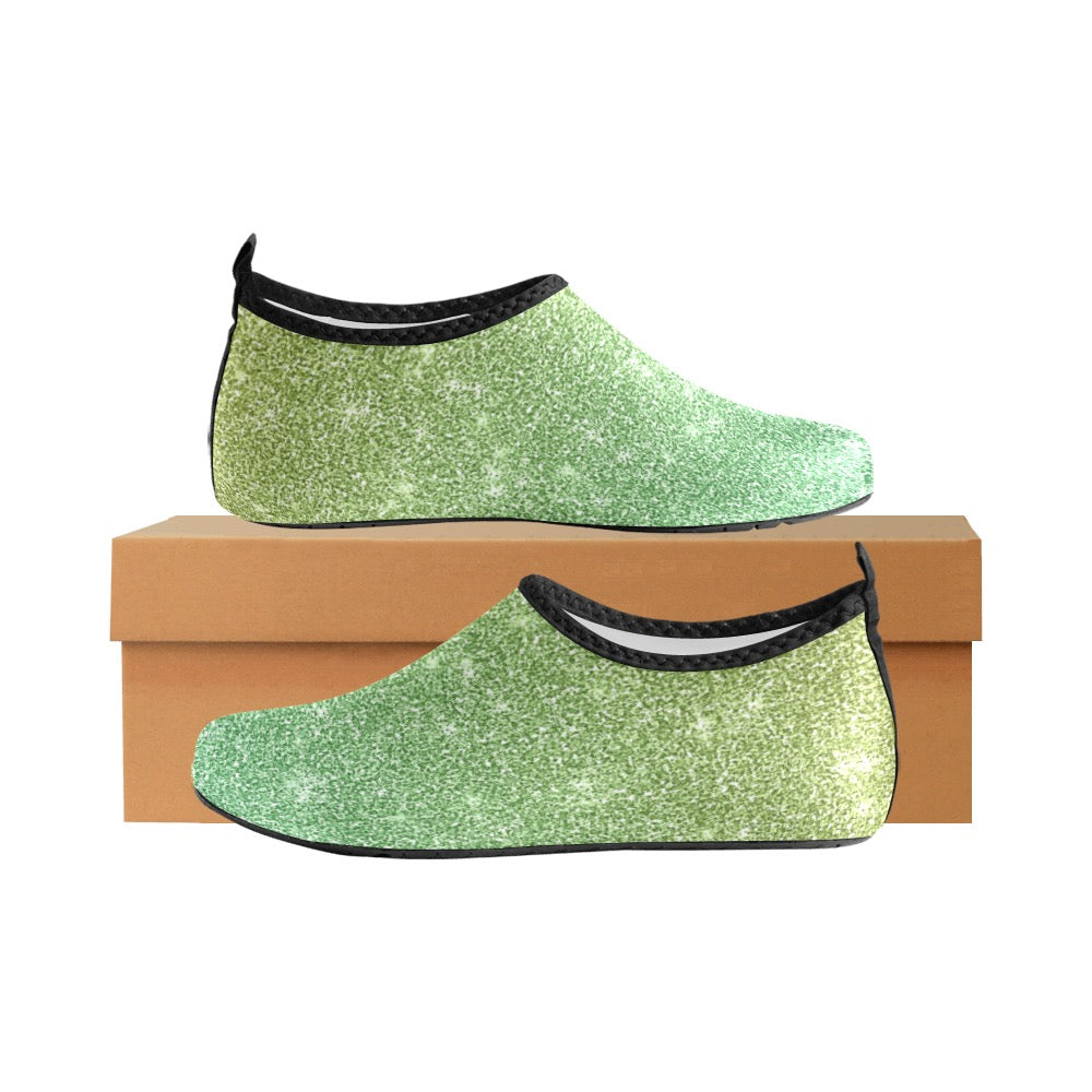 Green Apple Shimmer Kids' Slip-On Water Shoes