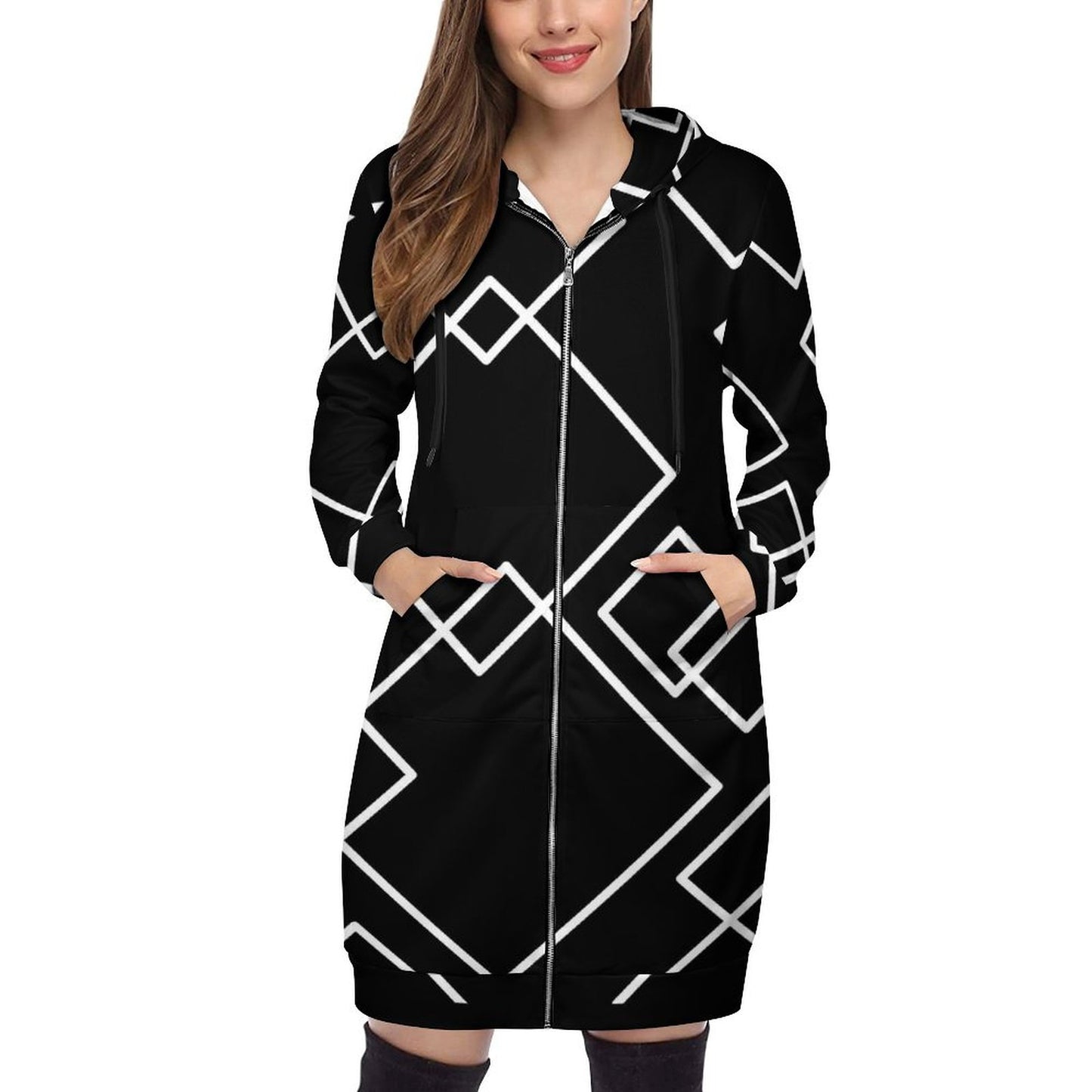 Women’s Hooded Sweatshirt Dress