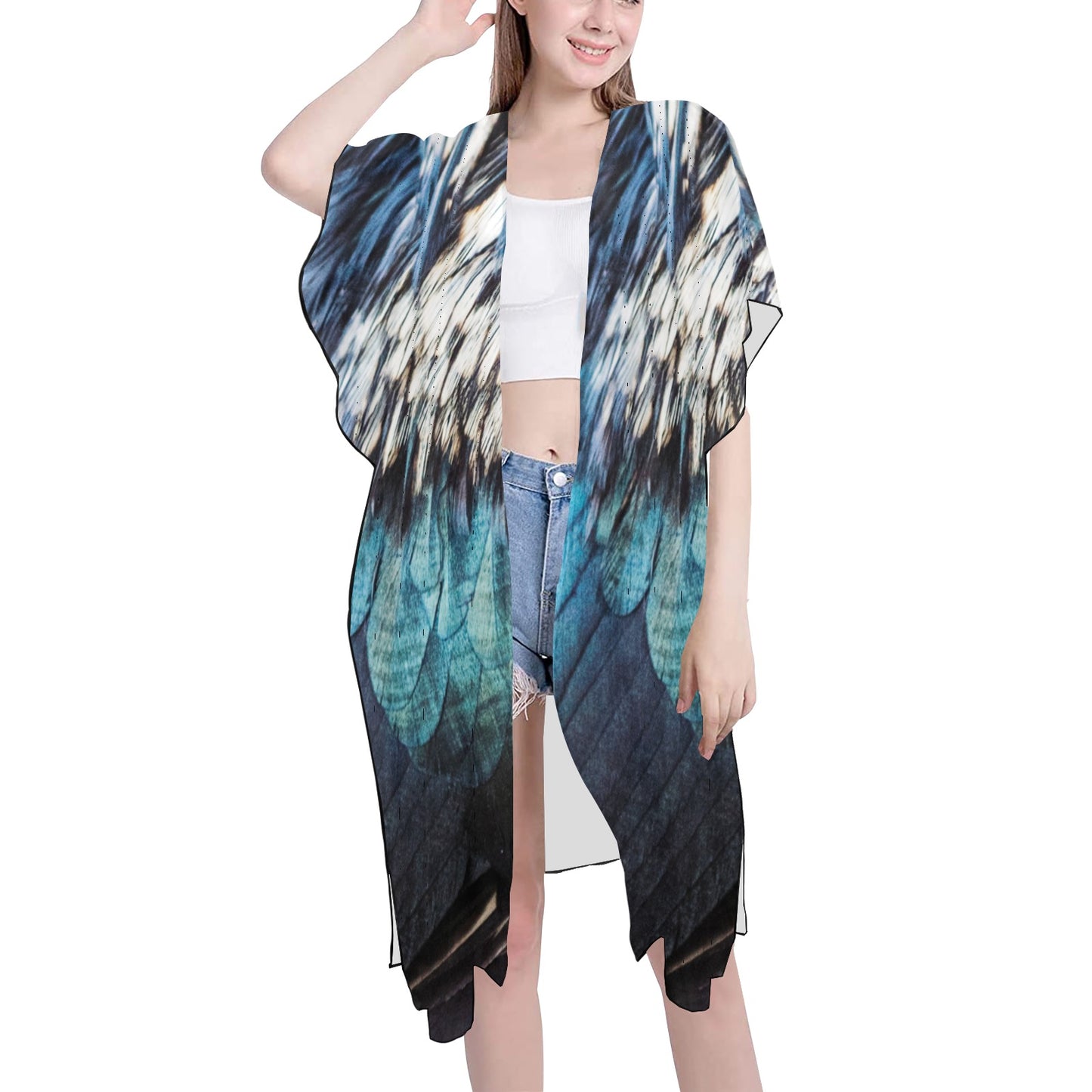 Feathers Chiffon Cover Ups