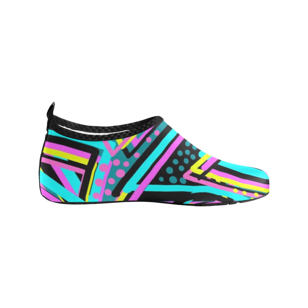 Colorful Abstract Geometric Kids' Slip-On Water Shoes