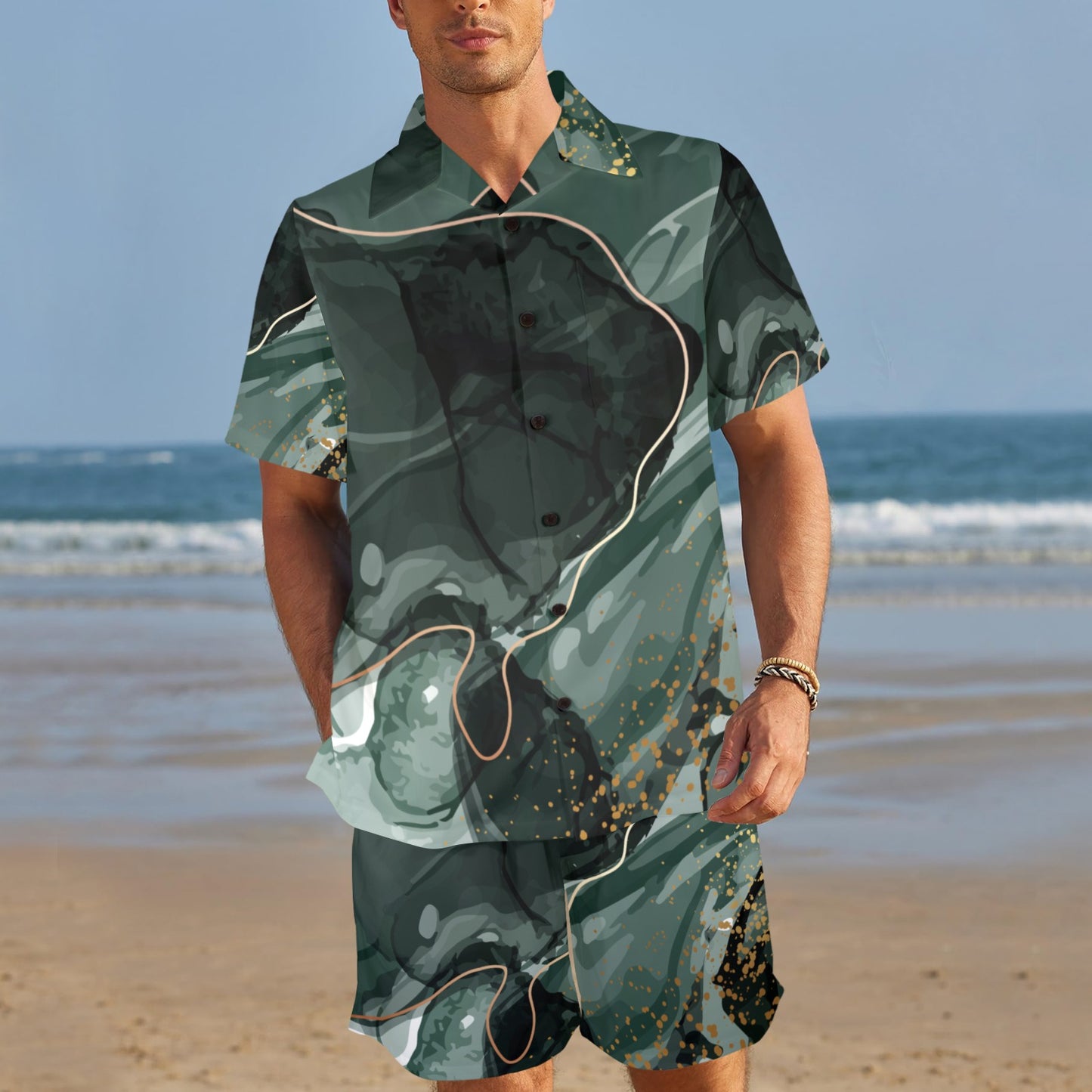 Green Marble Men's Outfit