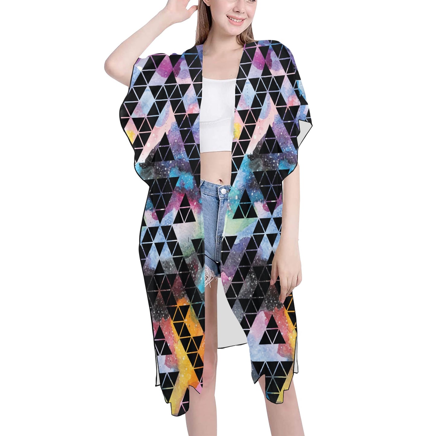 Galaxy Tribal Aztec Chiffon Cover Ups