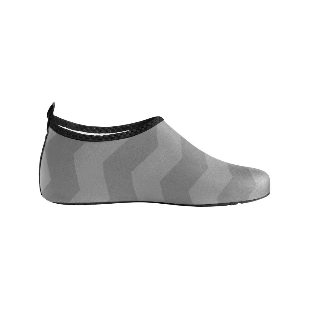 Gray Zig Zag Kids' Slip-On Water Shoes