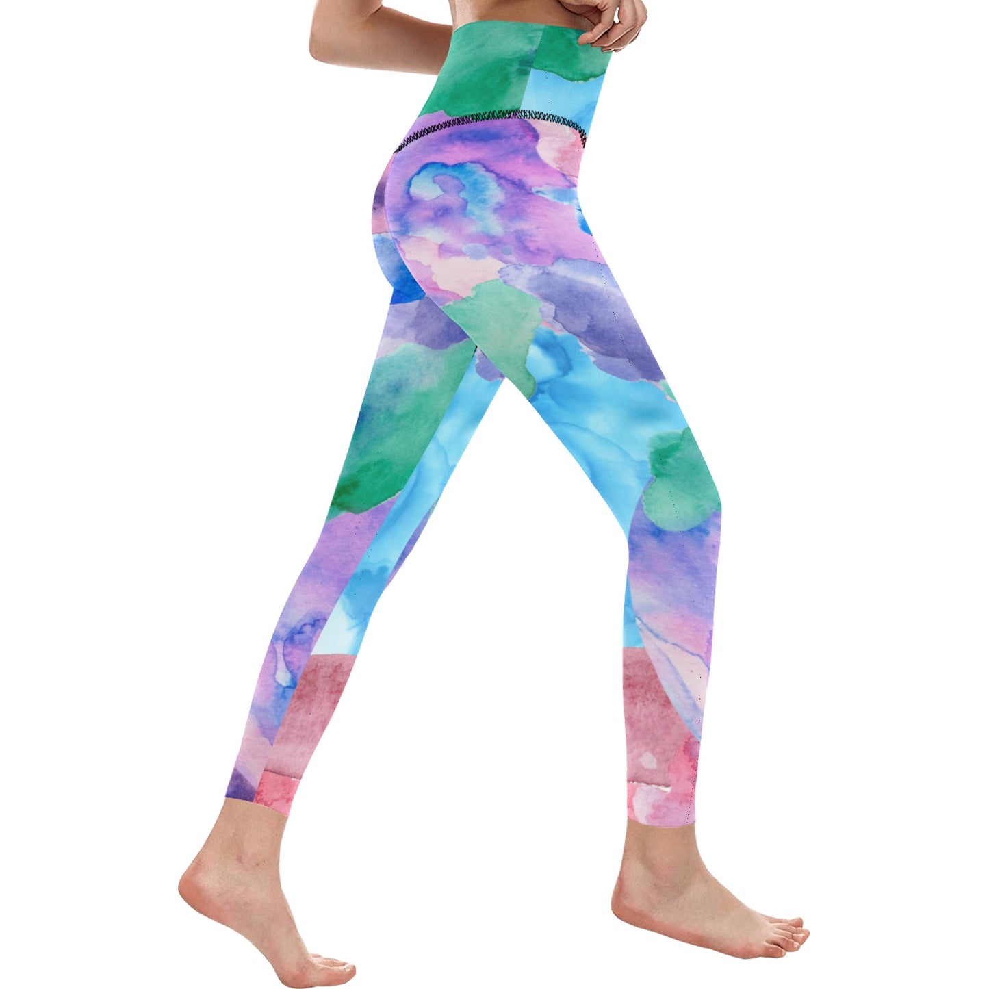 Water Color High-Waisted Leggings