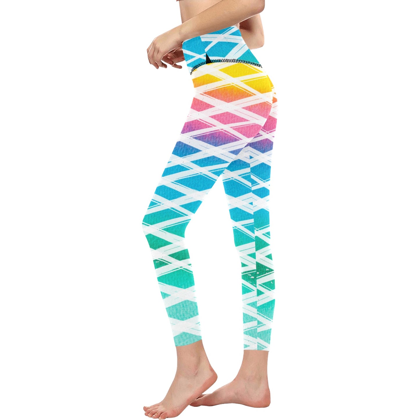 Color Split High-Waisted Leggings