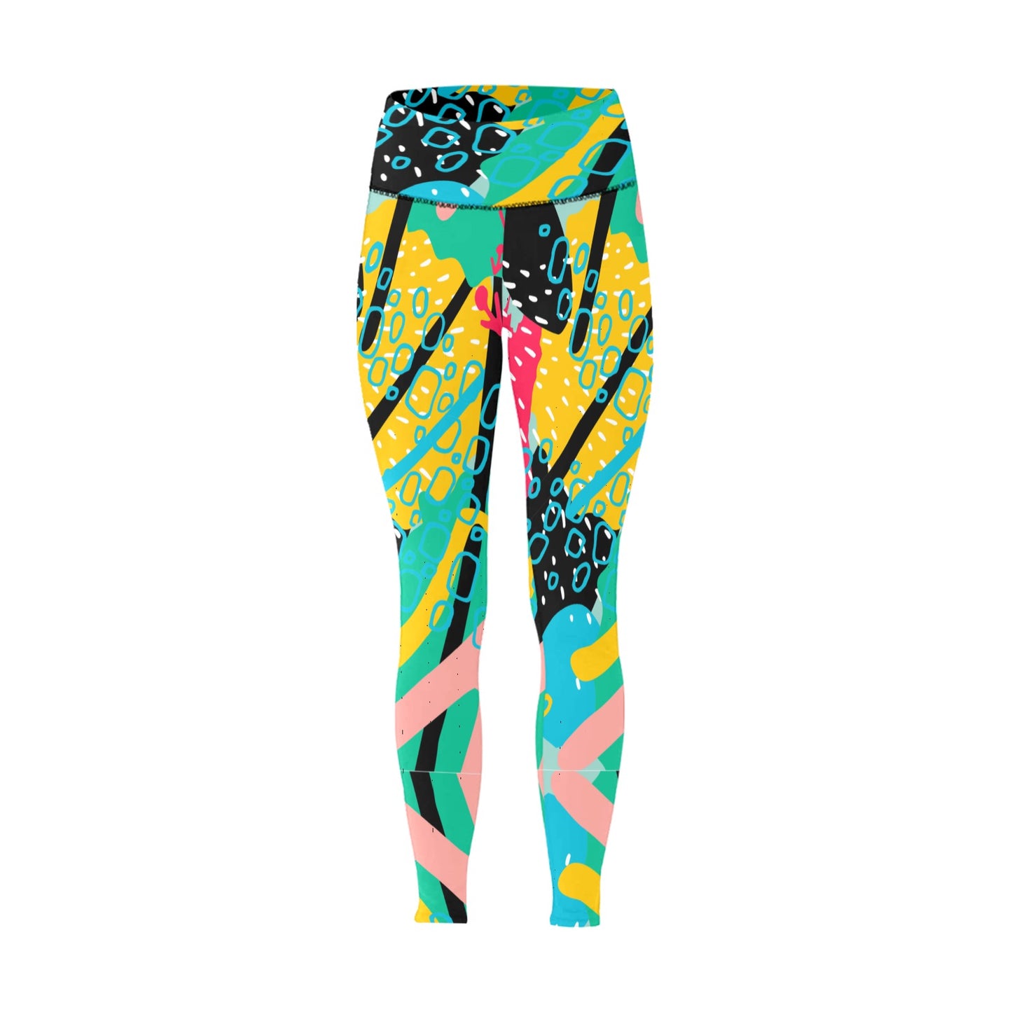 Colorful Water High-Waisted Leggings