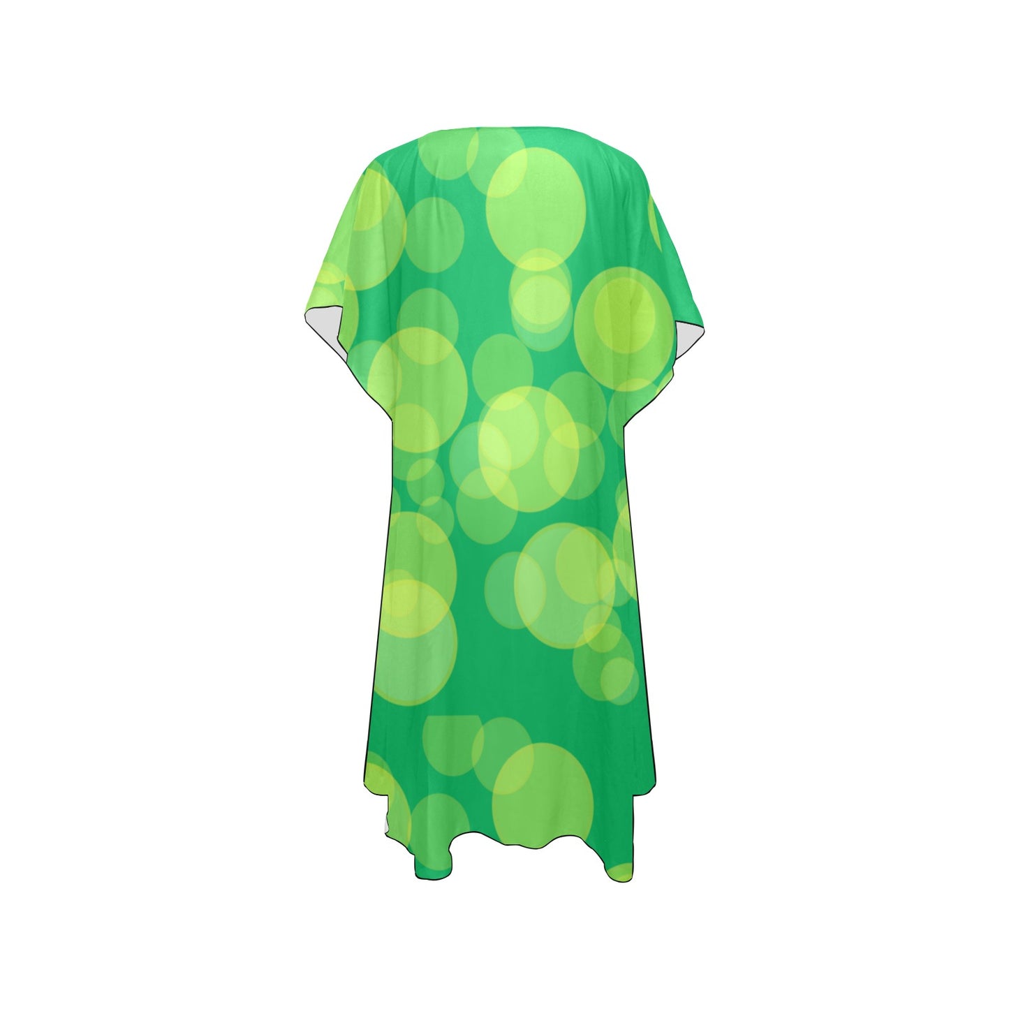 Lime Circles Chiffon Cover Ups