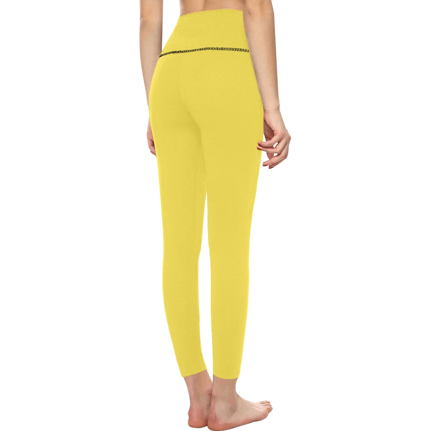 Yellow High-Waisted Leggings