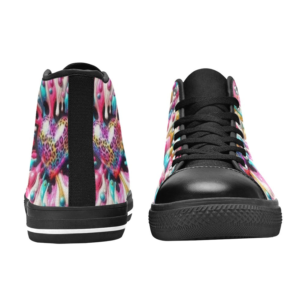 Candy Coated Hearts Kids' High Top Shoes