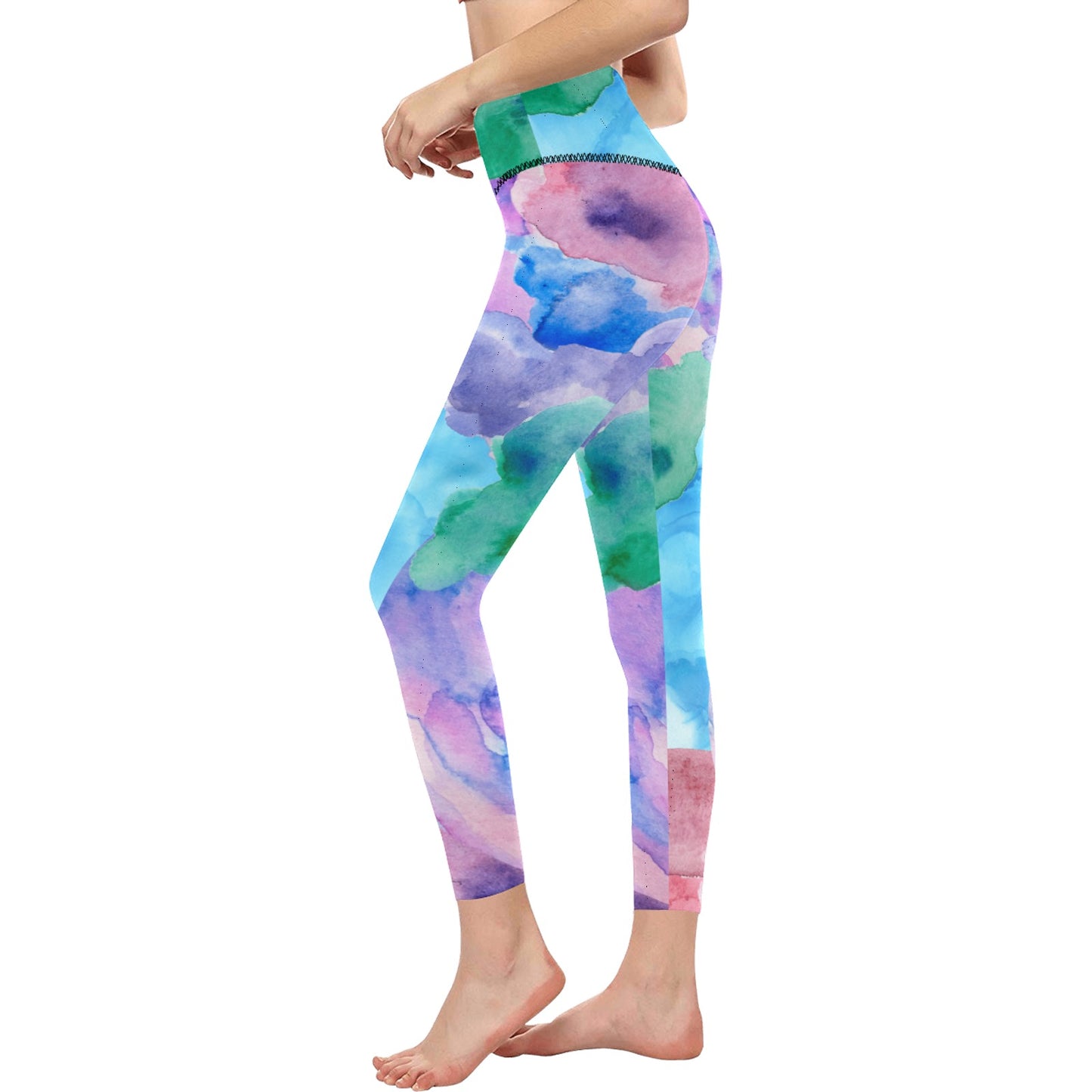 Water Color High-Waisted Leggings