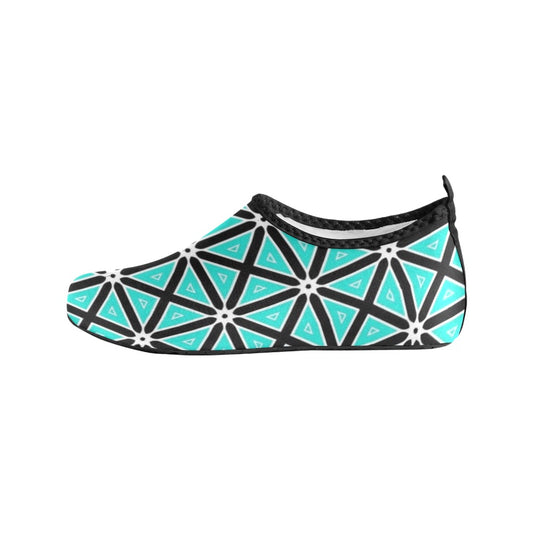 Teal Boxes Kids' Slip-On Water Shoes