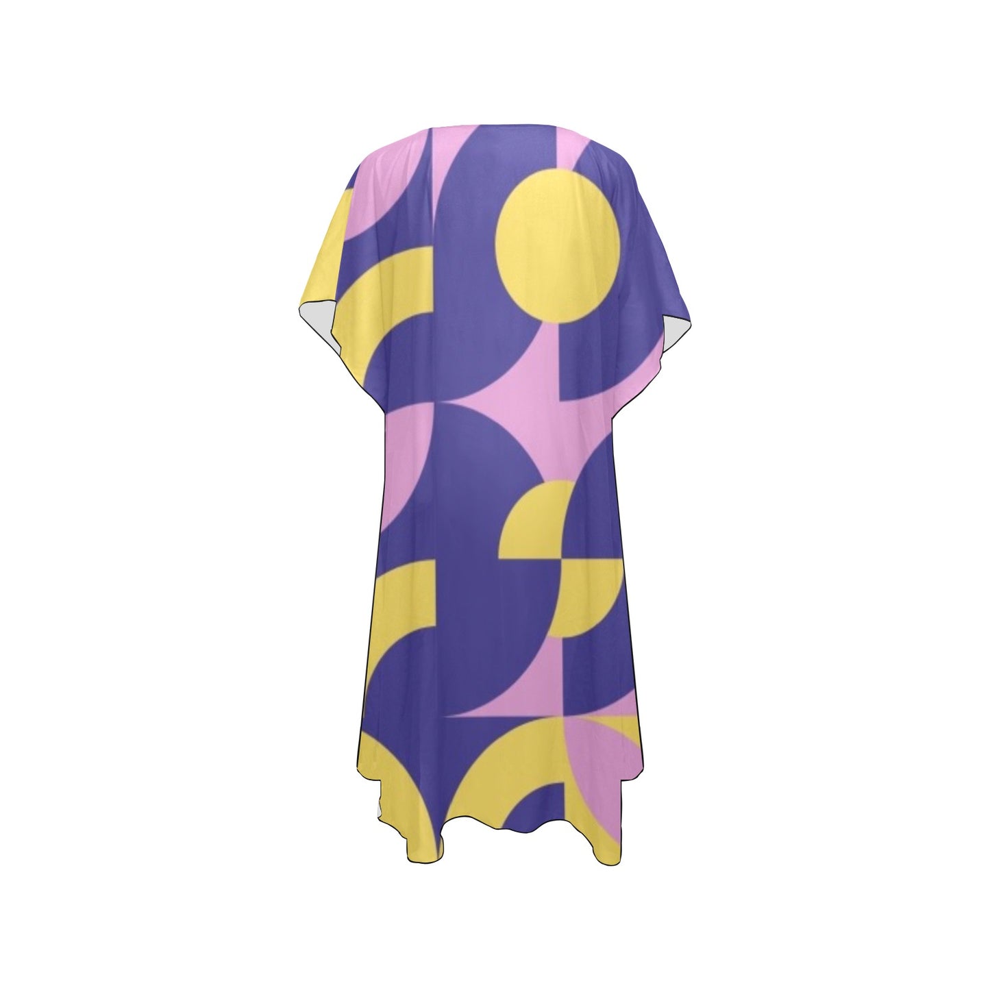 Purple-ish Geometric Chiffon Cover Ups