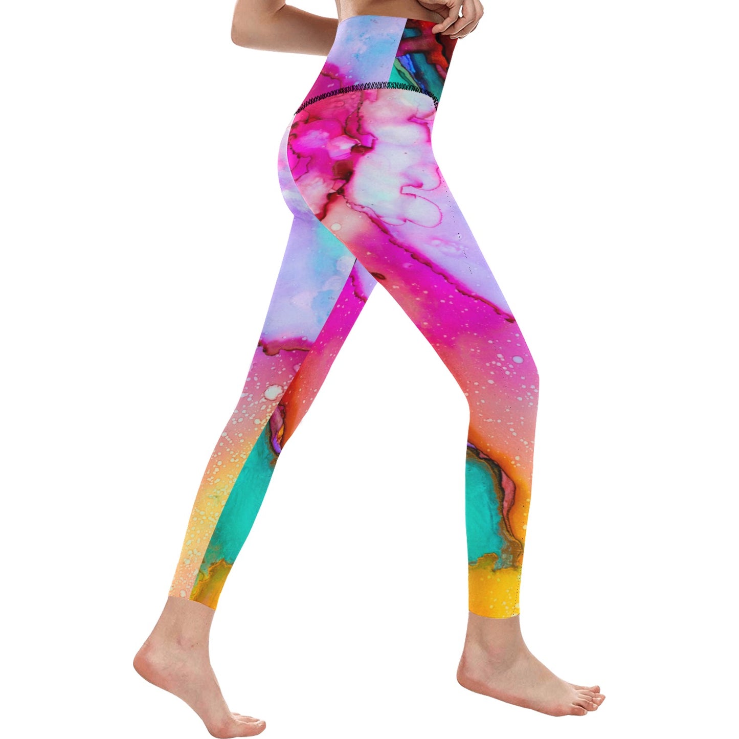 Color Blend High-Waisted Leggings