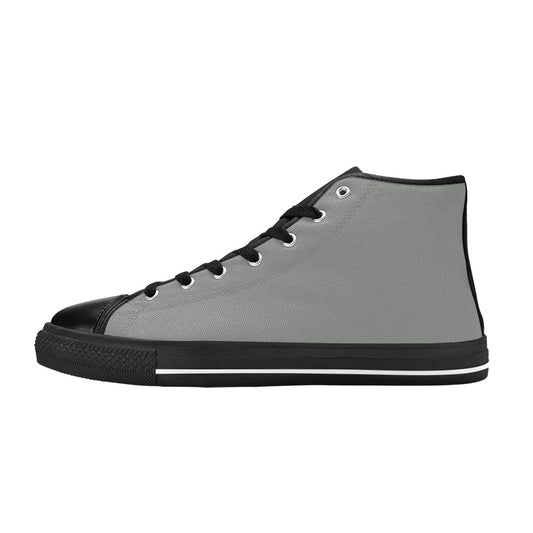Gray Men's High Top Canvas Shoes