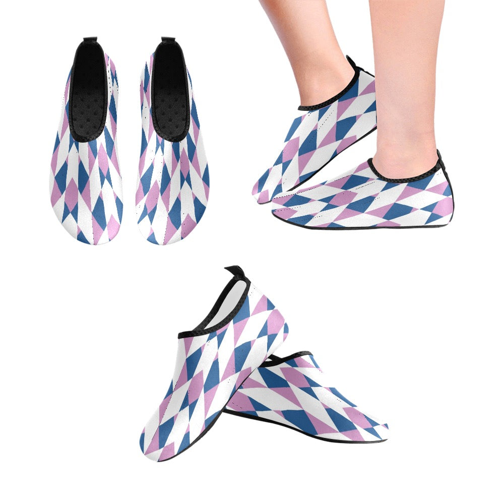 Abstract checkered Kids' Slip-On Water Shoes