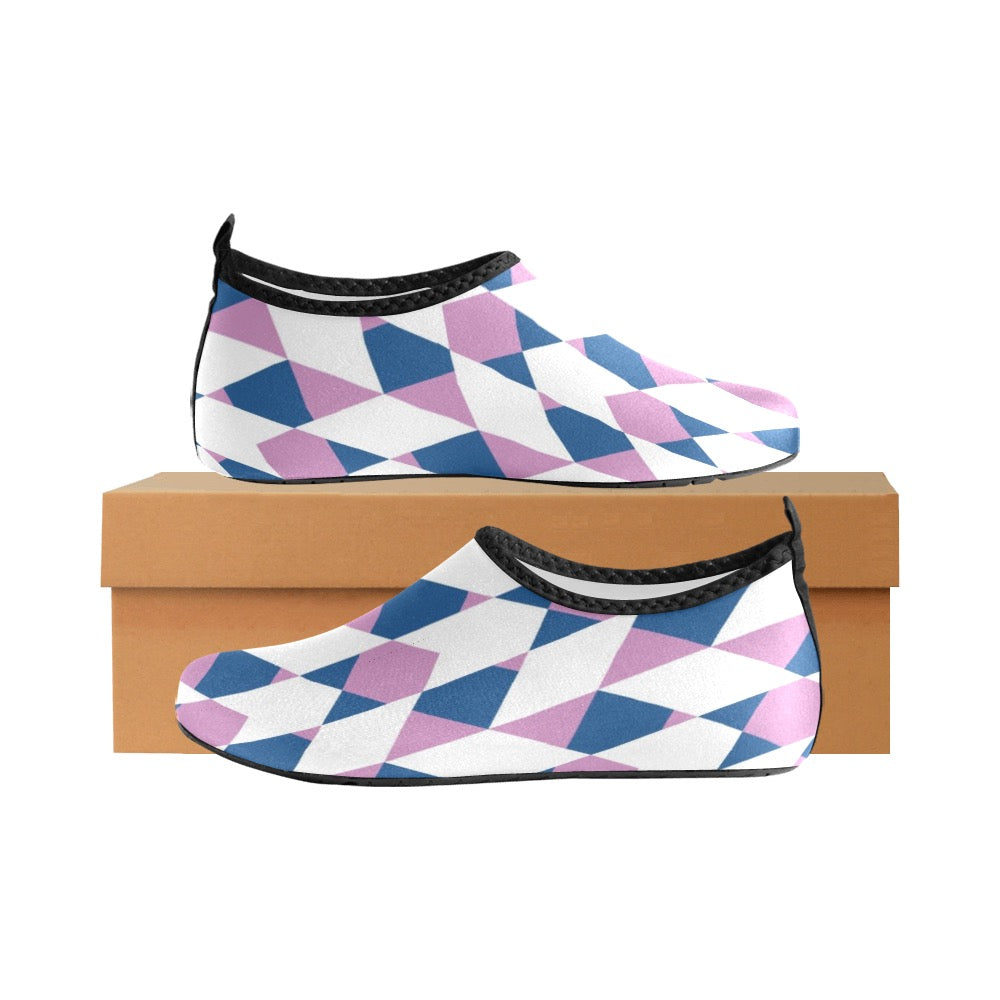 Abstract checkered Kids' Slip-On Water Shoes