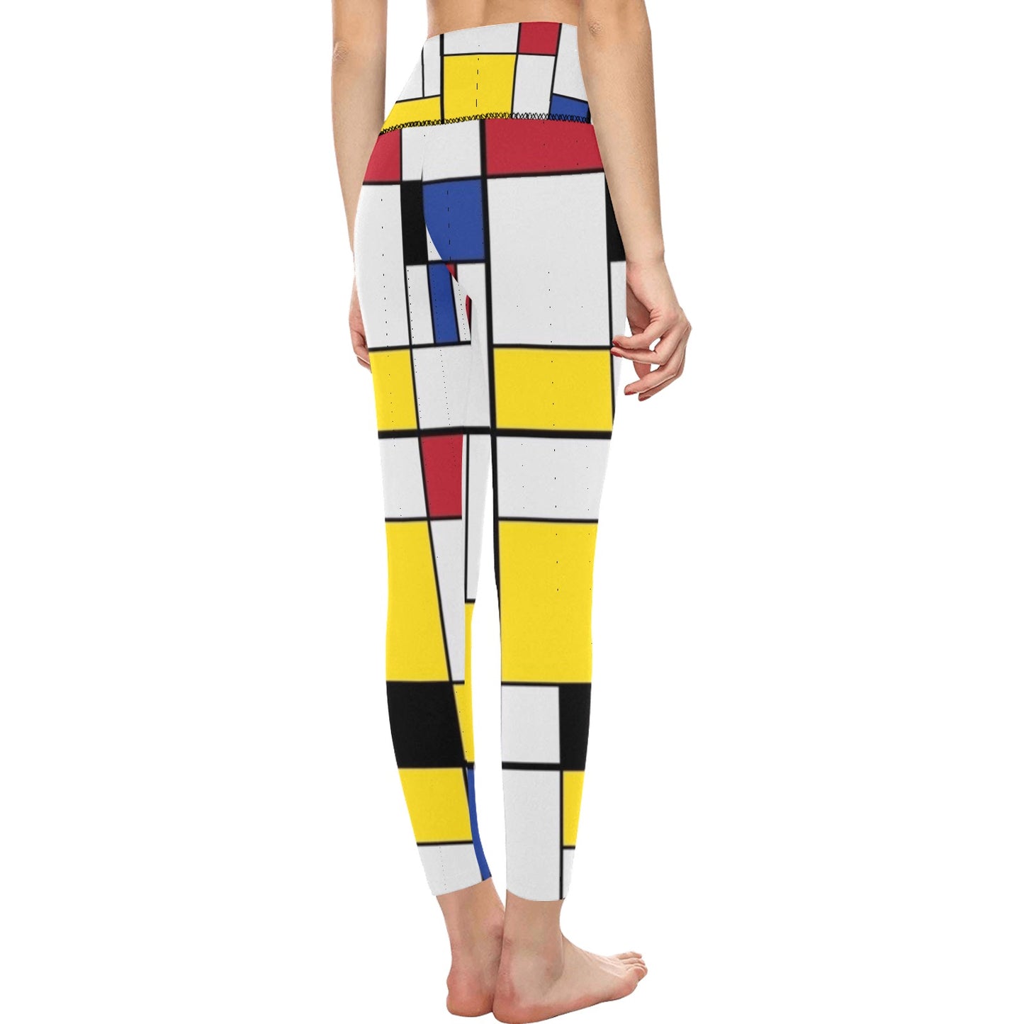 Colorful Tiles High-Waisted Leggings