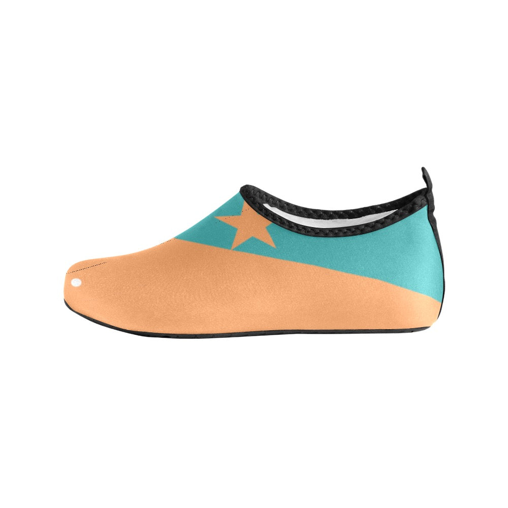 Teal Stars Kids' Slip-On Water Shoes