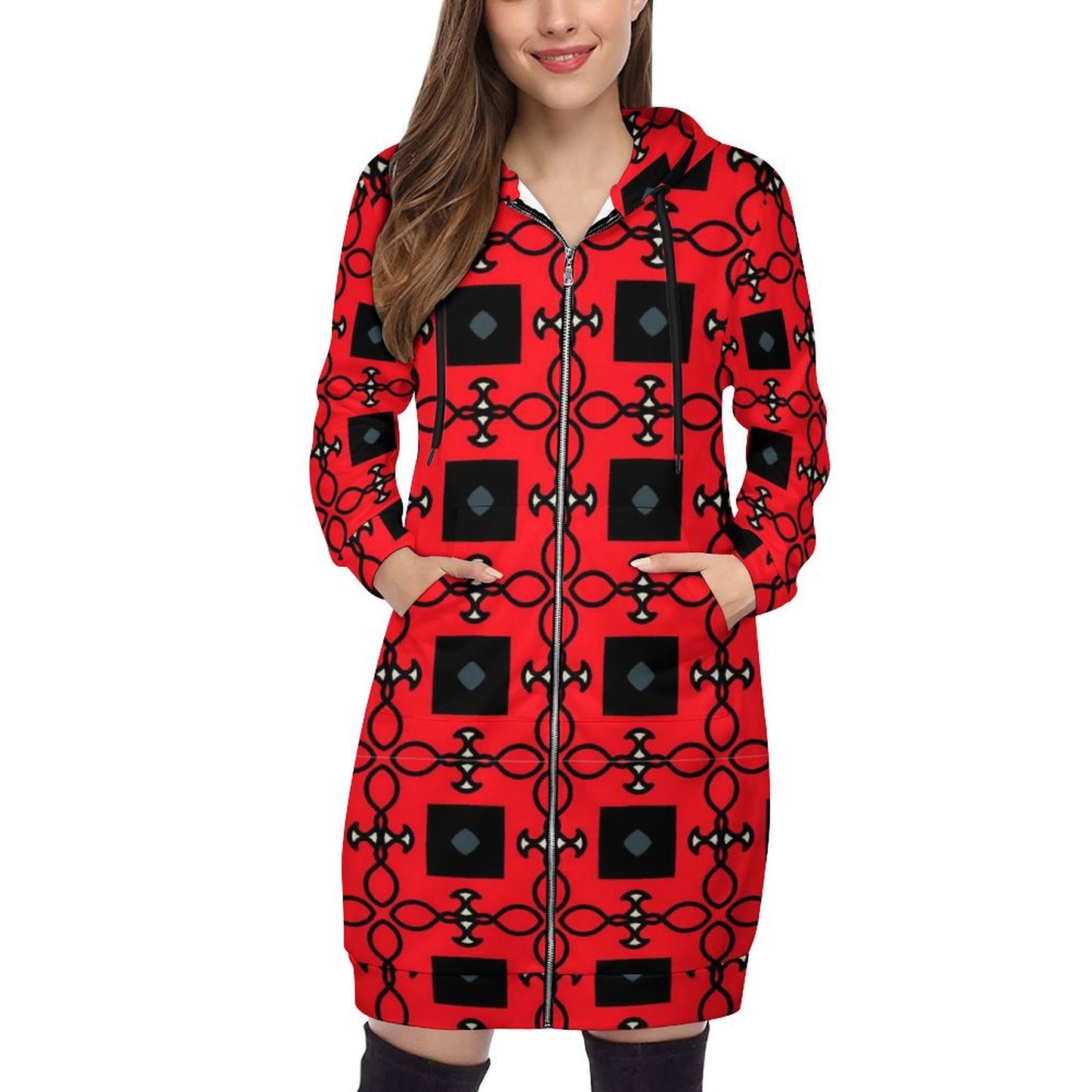 Women’s Hooded Sweatshirt Dress