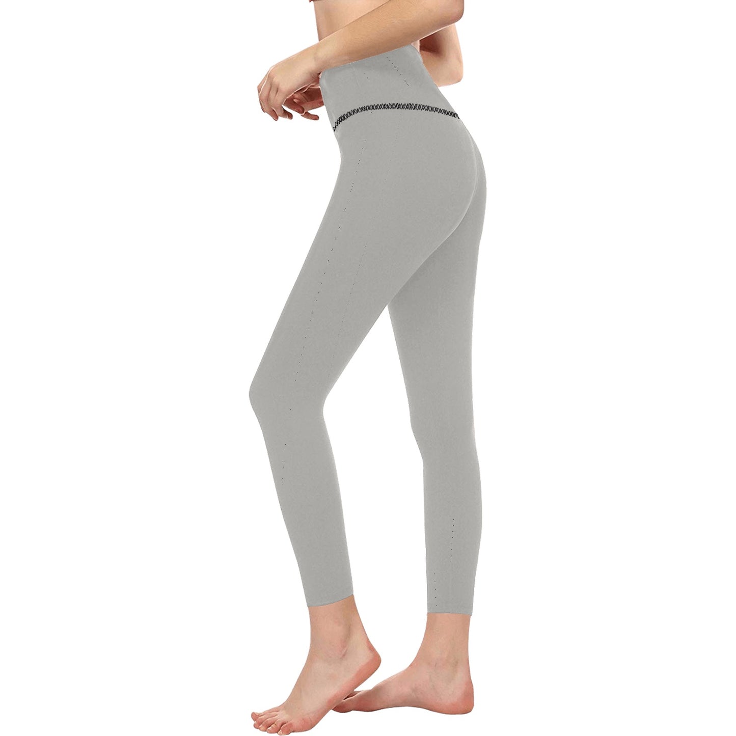 Grey High-Waisted Leggings