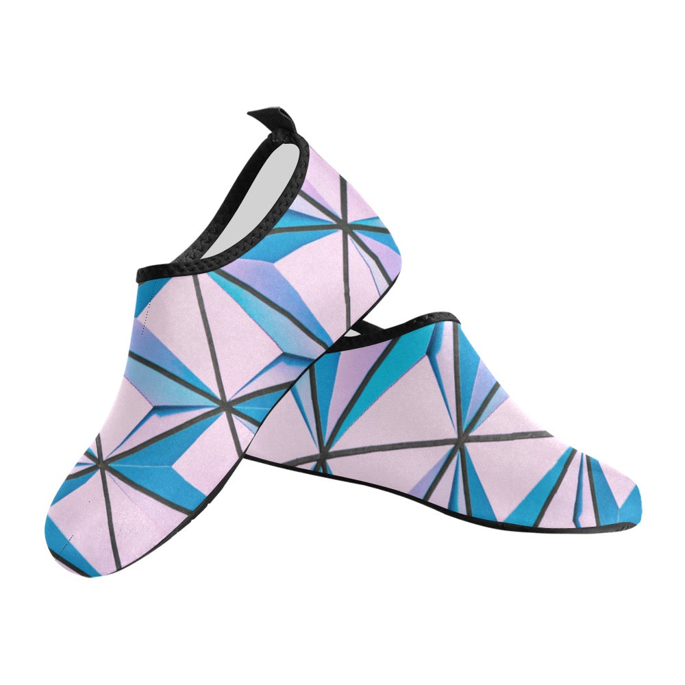 Pink Abstract Kids' Slip-On Water Shoes