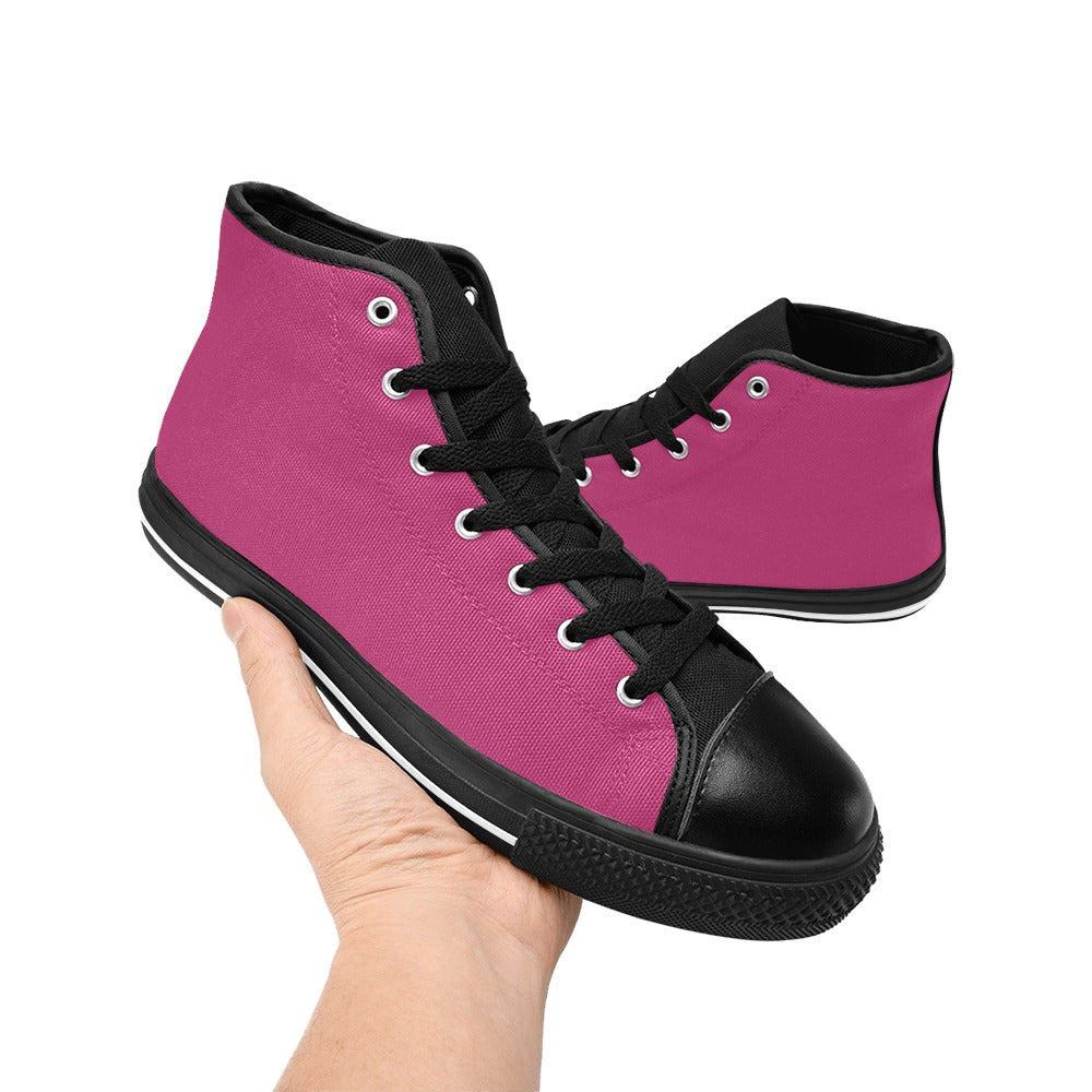 Plum Men's High Top Shoes