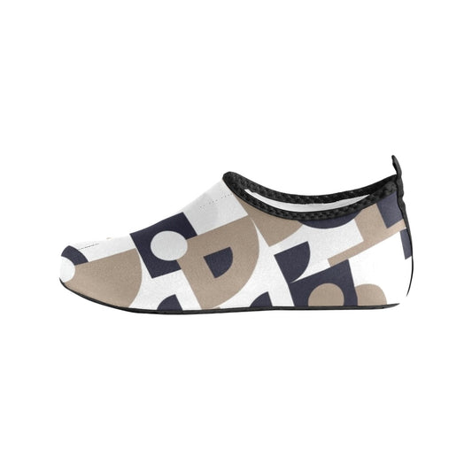 Beige Shapes Kids' Slip-On Water Shoes