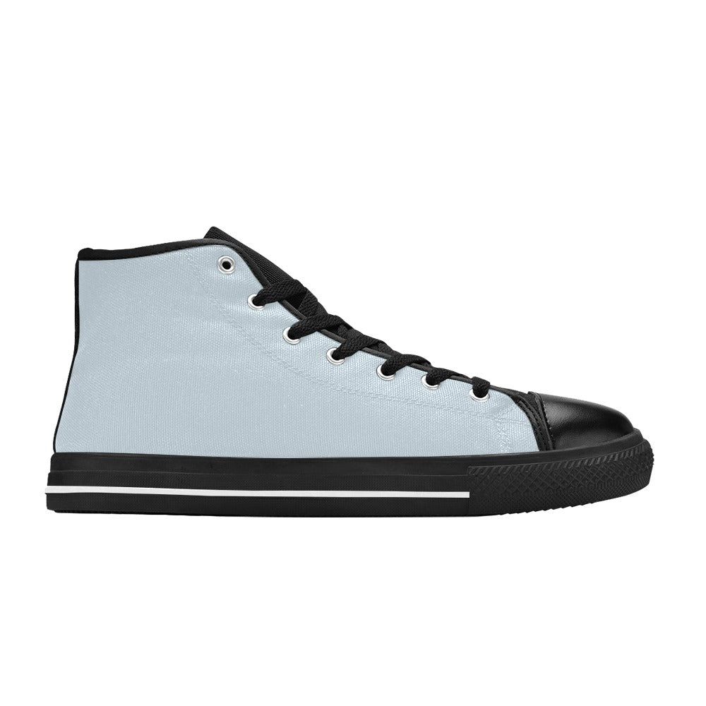 Light Blue Men's High Top Canvas Shoes