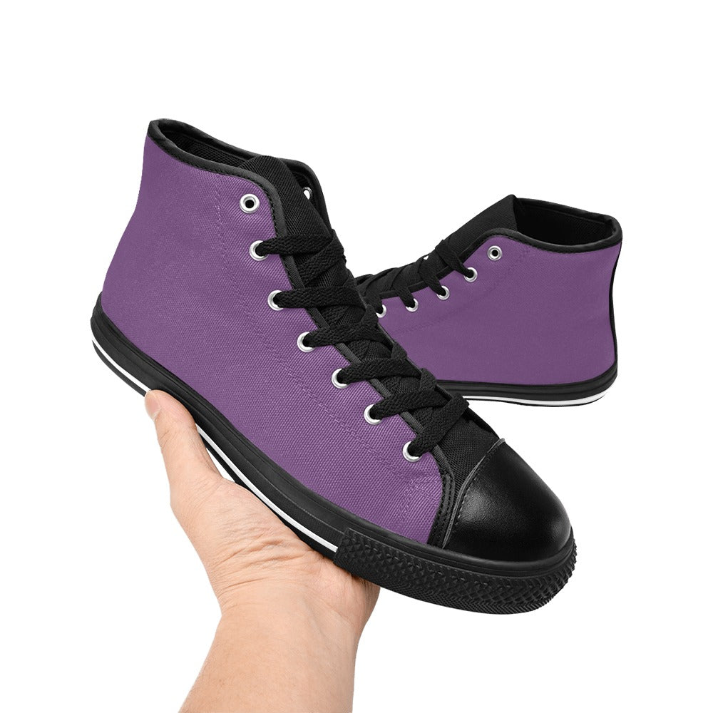 Purple Men's High Top Shoes