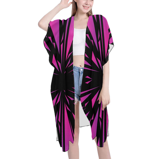 Black Plum Chiffon Cover Ups