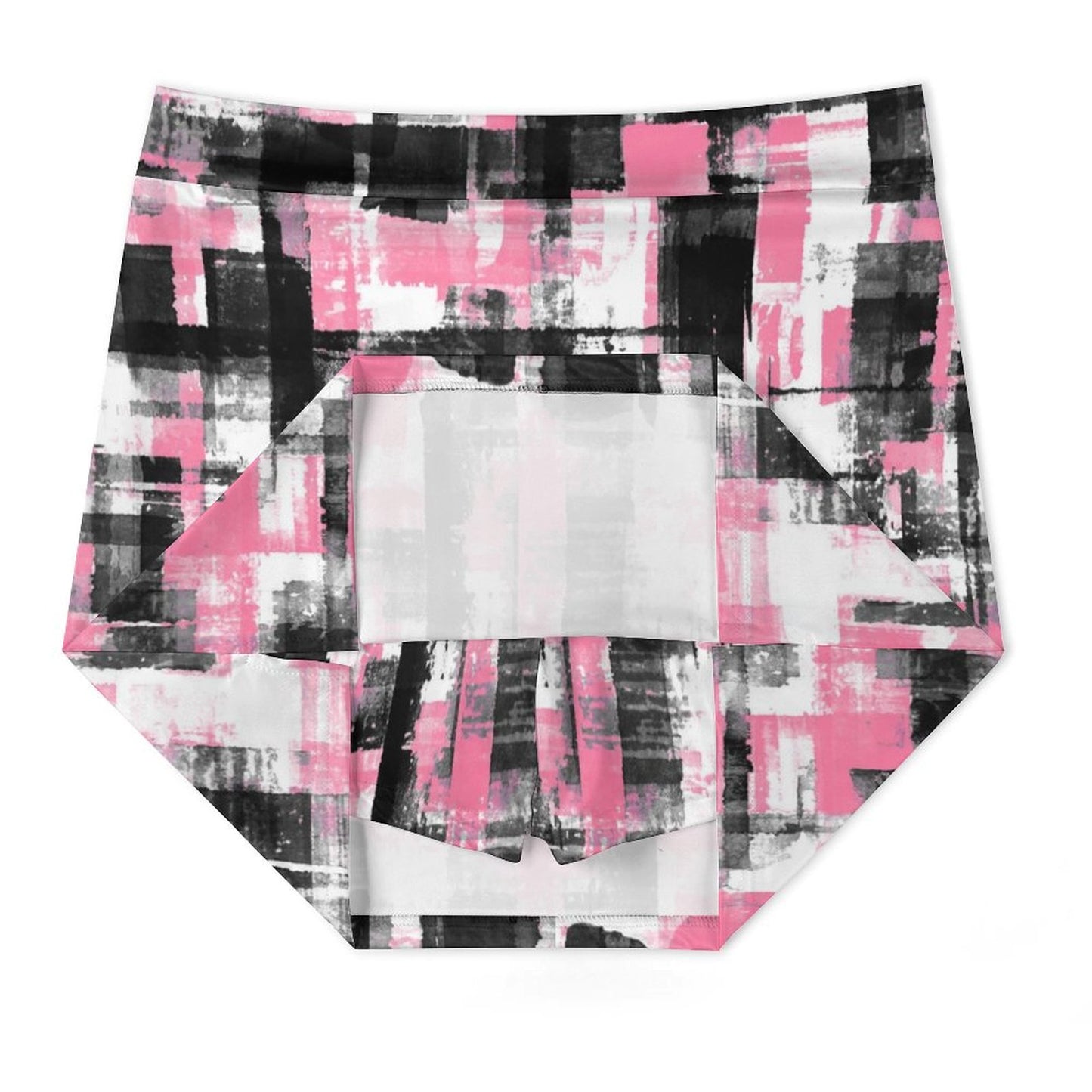Black, Pink and White Anti-Emptied A-Line Skirt with Pocket skort