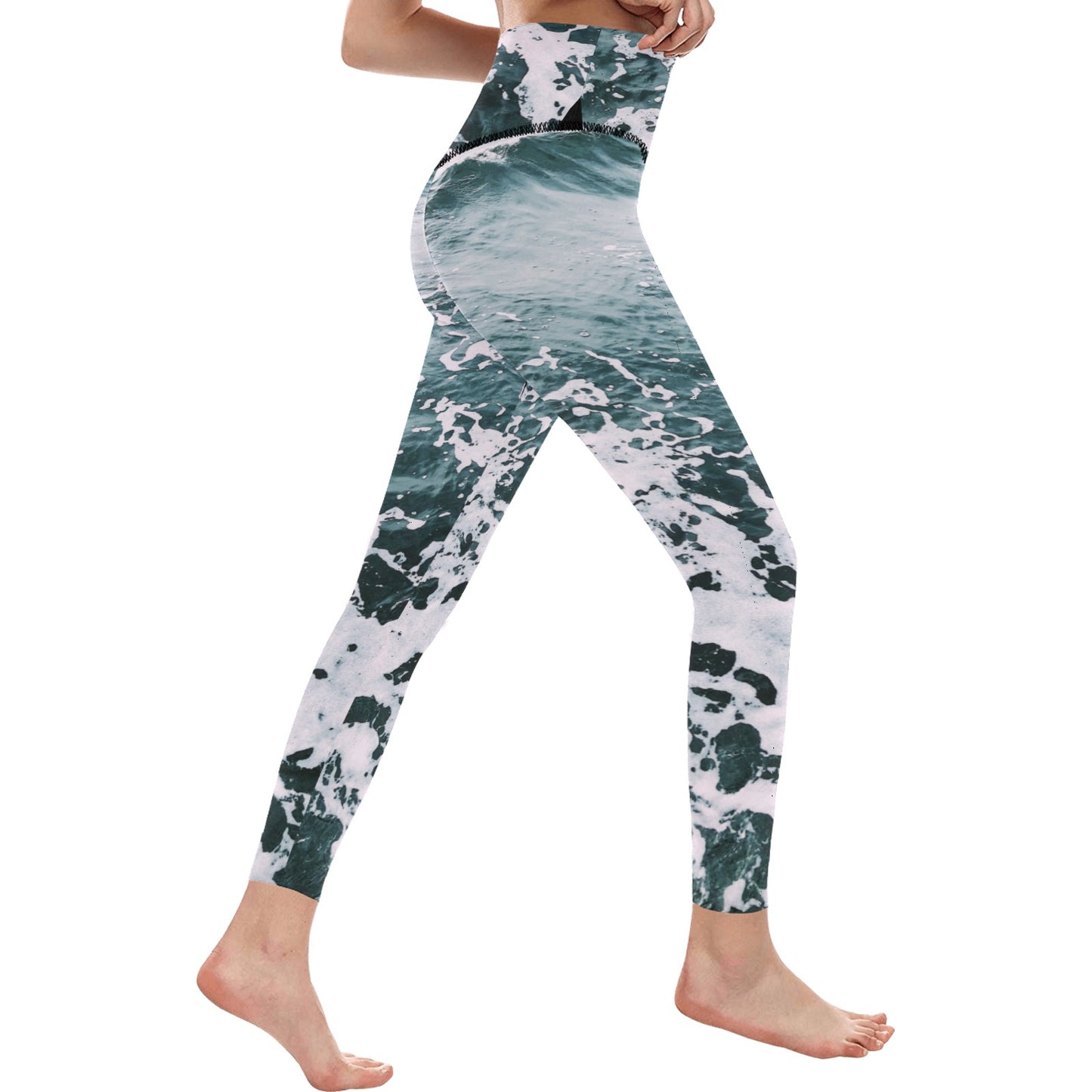 Ocean Breeze High-Waisted Leggings