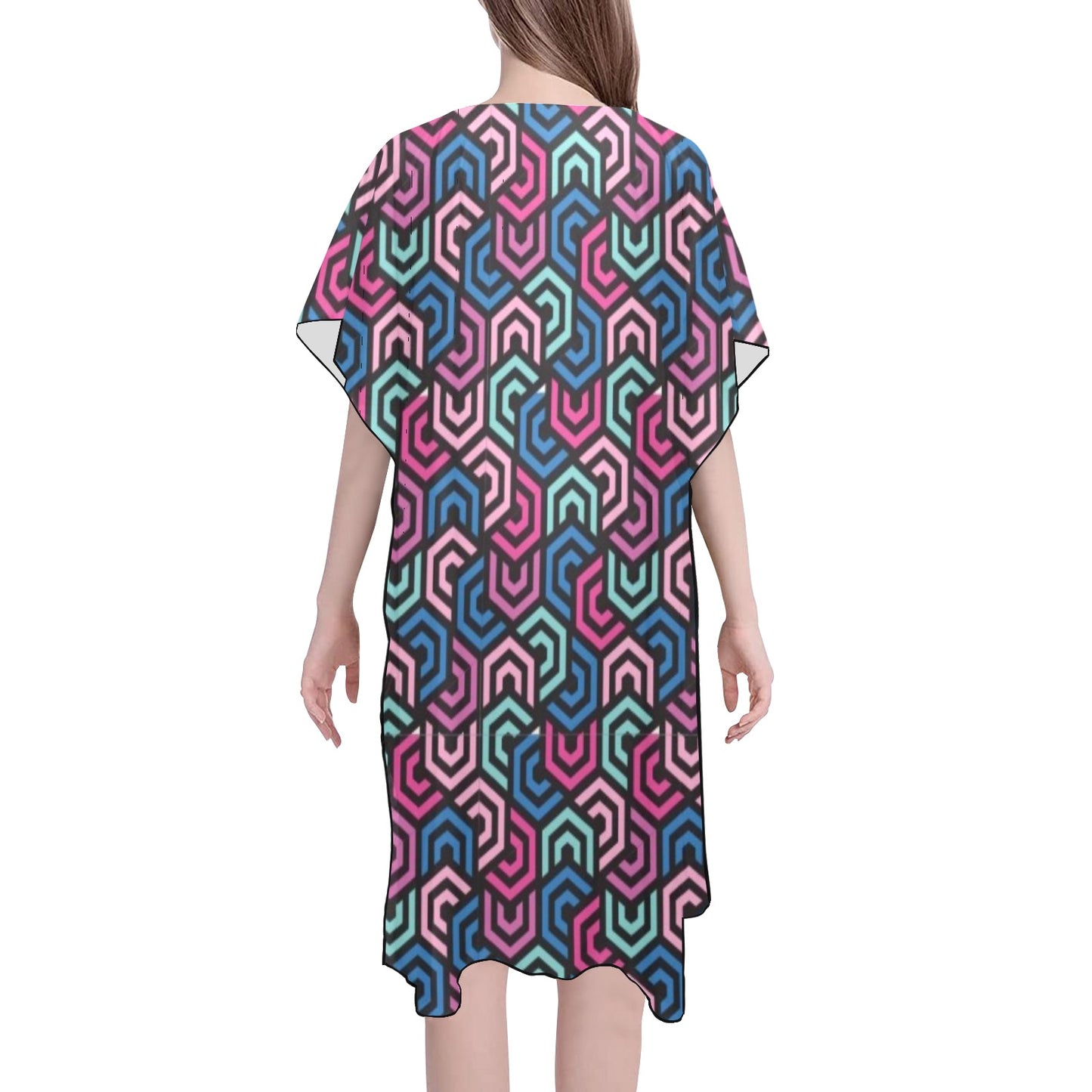 Colorful Polygon Chiffon Cover Ups