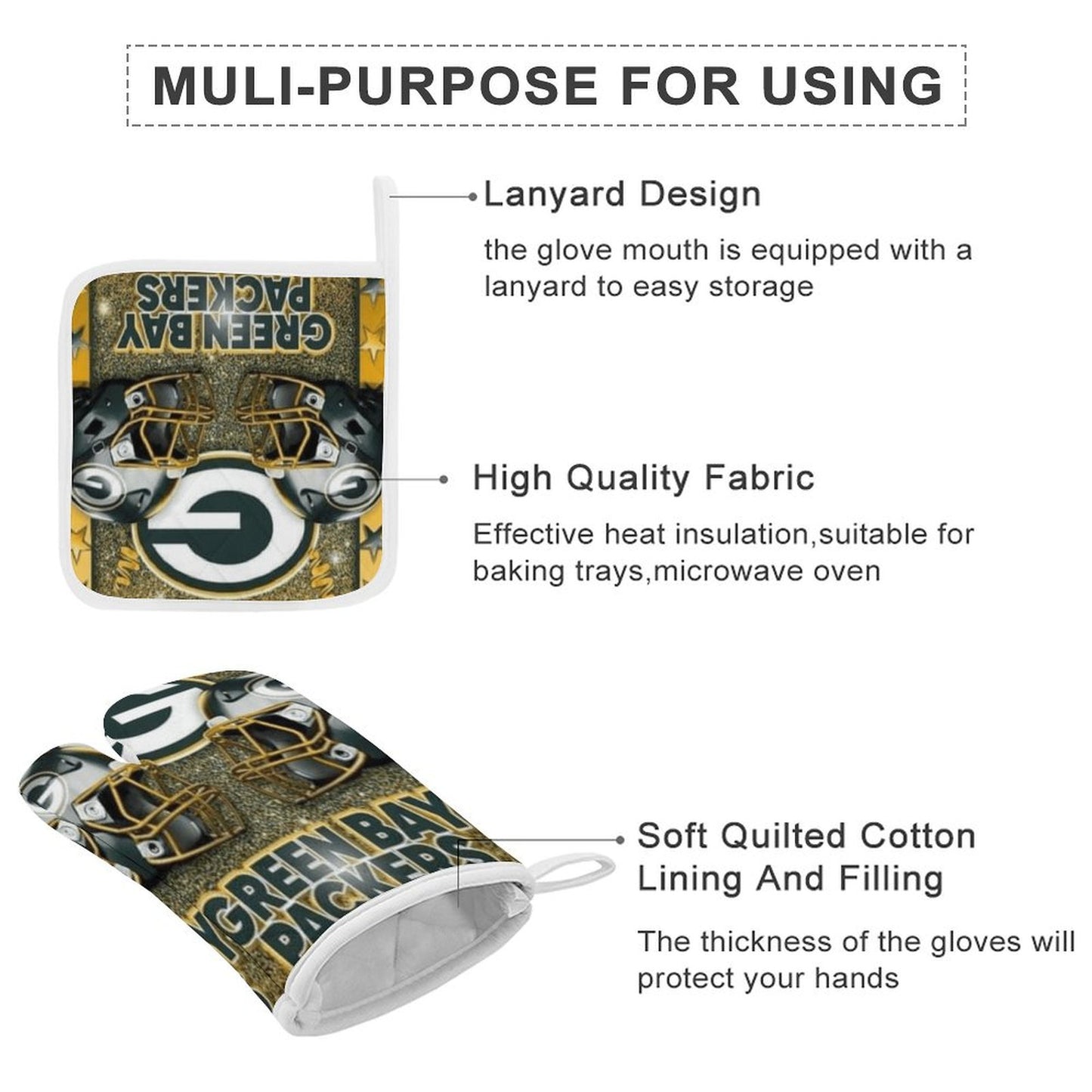 Insulation gloves  Heat Resistant Oven Mitt With Pot Holder